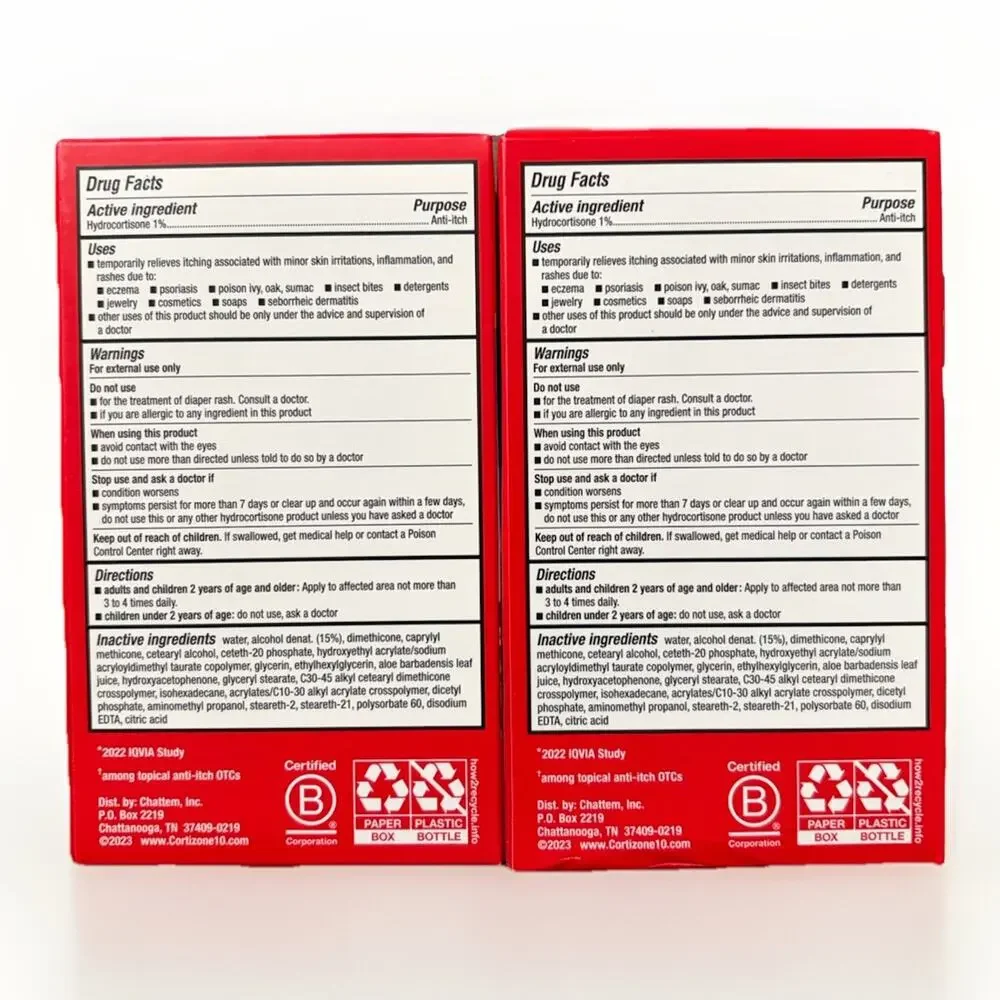 Cortizone-10 Fast Itch Relief Rollerball 1% Hydrocortisone 1.5oz 2 Pack Ex 10/26